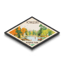 Voyageurs National Park Diamond Shaped Travel Poster Art Canvas Art Print, Canvas Wall Art, Travel Gift, Minnesota Travel Art
