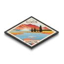 Yellowstone National Park Diamond Shaped Travel Poster Art Canvas Art Print, Canvas Wall Art, Travel Gift, Idaho Travel Art