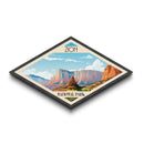 Retro Zion National Park Adventure Poster Art Wall Art Texture Print, Travel Decor Art, Midcentury Modern Decor Utah Travel Art