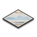 Wrangell-St. Elias National Park Diamond Shaped Travel Poster Canvas Art Print, Canvas Wall Art, Travel Gift, Alaska Landscape