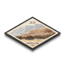 Zion National Park Diamond Shaped Travel Poster Canvas Art Print, Canvas Wall Art, Travel Gift, Utah Landscape
