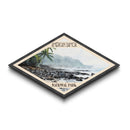 American Samoa National Park Diamond Shaped Travel Print Canvas Art Print, Canvas Wall Art, Travel Present, American Samoa Landscape