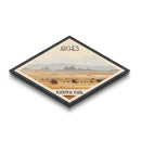 Arches National Park Diamond Shaped Travel Poster Canvas Art Print, Canvas Wall Art, Travel Gift, Utah Landscape