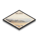 Badlands National Park Diamond Shaped Travel Poster Canvas Art Print, Canvas Wall Art, Travel Gift, South Dakota Landscape