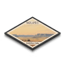 Retro Badlands National Park Travel Poster Canvas Texture Print, Travel Decor, Midcentury Modern Decor South Dakota Landscape