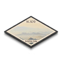Big Bend National Park Diamond Shaped Travel Poster Canvas Art Print, Canvas Wall Art, Travel Gift, Texas Landscape