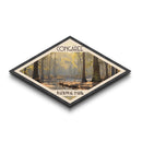 Congaree National Park Travel Print Canvas Texture Print, Travel Decor, Midcentury Modern Retro Decor South Carolina Landscape