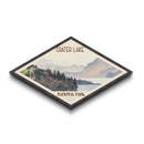 Crater Lake National Park Diamond Formed Travel Poster Canvas Art Print, Canvas Wall Art, Travel Gift, Oregon Landscape