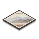 Death Valley National Park Diamond Shaped Travel Poster Canvas Art Print, Canvas Wall Art, Travel Gift, California Landscape