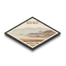 Retro Death Valley National Park Travel Poster Canvas Texture Print, Travel Decor, Midcentury Modern Decor California Landscape