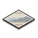 Death Valley National Park Diamond-Formed Travel Poster Canvas Art Print, Canvas Wall Art, Travel Gift, California Landscape