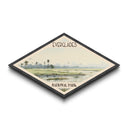 MCM Everglades National Park Diamond Shaped Travel Poster Canvas Art Print, Canvas Wall Art, Travel Gift, Florida Landscape