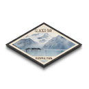 Glacier Bay National Park Diamond Shaped Adventure Poster Canvas Artwork Print, Canvas Wall Art, Travel Gift, Alaska Landscape