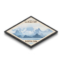 Glacier Bay National Park Diamond Shaped Travel Poster Canvas Art Print, Canvas Wall Art, Travel Gift, Alaska Landscape