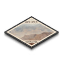Retro Grand Canyon National Park Travel Poster Canvas Texture Print, Travel Decor, Midcentury Modern Decor Arizona Landscape
