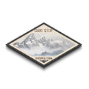 Grand Teton National Park Diamond Shaped Travel Poster Canvas Art Print, Canvas Wall Art, Travel Gift, Wyoming Landscape