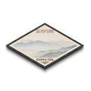 Great Smoky Mountains National Park Diamond Shaped Travel Poster Canvas Art Print, Canvas Wall Art, Travel Gift, Tennessee Landscape
