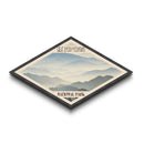 Retro Great Smoky Mountains National Park Travel Poster Wall Artwork Texture Print, Travel Decor, Midcentury Modern Decor North Carolina Landscape