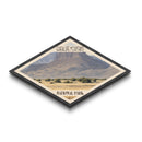 Guadalupe Mountains National Park Diamond Shaped Travel Poster Canvas Art Print, Canvas Wall Art, Travel Gift, Texas Landscape