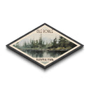 Retro Isle Royale National Park Travel Poster Canvas Texture Print, Travel Decor, Midcentury Modern Decor Michigan Landscape