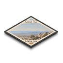 Joshua Tree National Park Travel Poster Canvas Texture Print, Travel Decor, Midcentury Modern Retro Decor California Landscape