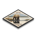 Retro Katmai National Park Travel Poster Canvas Texture Print, Travel Decor, Midcentury Modern Decor Alaska Landscape