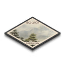 Kings Canyon National Park Diamond Shaped Travel Poster Canvas Art Print, Canvas Wall Art, Travel Gift, California Landscape