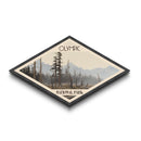 Olympic National Park Diamond Shaped Travel Poster Canvas Art Print, Canvas Wall Art, Travel Gift, Washington Landscape