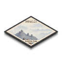 Pinnacles National Park Diamond Shaped Travel Poster Canvas Art Print, Canvas Wall Art, Travel Gift, California Landscape