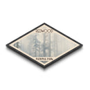 Retro Redwood National Park Travel Poster Canvas Texture Print, Travel Decor, Midcentury Modern Decor California Landscape