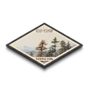 Rocky Mountain National Park Diamond Shaped Travel Print Wall Art Art Print, Canvas Wall Art, Travel Gift, Colorado Landscape