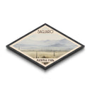 Saguaro National Park Diamond Shaped Travel Poster Canvas Art Print, Canvas Wall Art, Travel Gift, Arizona Landscape