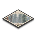Sequoia National Park Diamond Shaped Travel Poster Canvas Art Print, Canvas Wall Art, Travel Gift, California Landscape