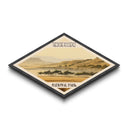 Theodore Roosevelt National Park Diamond Shaped Travel Poster Canvas Art Print, Canvas Wall Art, Travel Gift, North Dakota Landscape