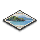 Virgin Islands National Park Diamond Shaped Travel Poster Canvas Art Print, Canvas Wall Art, Travel Gift, North Dakota Landscape