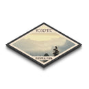 Yosemite National Park Diamond Shaped Adventure Poster Canvas Artwork Print, Canvas Wall Art, Travel Gift, California Landscape