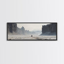 The Wanderer - Framed Canvas Print - Scifi Wall Art - Game Room Decor - Gamer Gift - Mancave Wall Art
