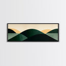 Abstract Mid-Century Modern Geometric Shapes Wall Art, Framed Canvas Print, Mid Century Modern Home Decor, Above Sofa or Bed Boho Art