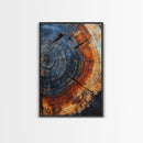 Tree Ring Framed Canvas Wall Art, Home Decor, Modern Farmhouse, Rustic and Eclectic, Kitsch Minimalist Home Decor, Living Room Wall Art