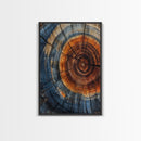Rustic Home Decor Tree Ring Print, Wood Frame Art, Canvas Print, Abstract Minimalist Modern Farmhouse Wall Art, Living Room Decor