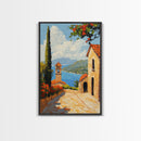 Positano Italy Canvas Print - Italy Oil Painting Print Wall Art - Amalfi Coast - Vacation Gift Idea - Travel Gift