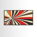 Mid-Century Modern Art Retro Geometric Wall Art Framed Canvas Print Wood Framed Home Decor Modern Abstract Painting