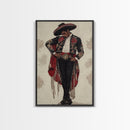 The Matador Oil Painting Canvas Print, Chicano Wall Art, Mexicano Decor, Mexican Inspired Wall Art