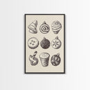 Rustic Boho Christmas Cookies Canvas Print - Framed Canvas - Minimalist Christmas Art - Boho Christmas Art - Rustic Christmas Art