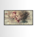 Portrait of a Victorian Woman, Framed Canvas Print, Victorian Style Oil Painting Print, Boho Home Decor, Living Room Wall Art