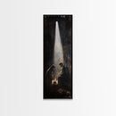 Tall Skinny Nativity Painting Canvas Print, Christmas Wall Art, Christmas Decor, Nativity Oil Painting, Jesues In His Manger