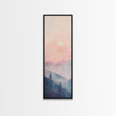 Sunset Over the Blue Ridge Mountains, Framed Canvas Print, Blue Ridge Mountains Painting, Home Decor, Ready To Hang Art, Mountain Painting