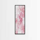 Elegant Mehndi Hand Art Framed Canvas Print - Light Pink Wall Art, Botanical Prints, Whimsical Art, Yoga Art, Gift Idea Her, Bedroom Decor