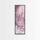 Makeup Brushes Canvas Print - Pink Abstract Art of Beauty Tools, Feminine Wall Art, Gift Idea for Her, Minimalist Room Decor