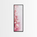 Bubble Abstract Framed Canvas Print Pink Abstract Art Minimalist Art Light Pink Wall Art Vertical Wall Art Living Room Art
